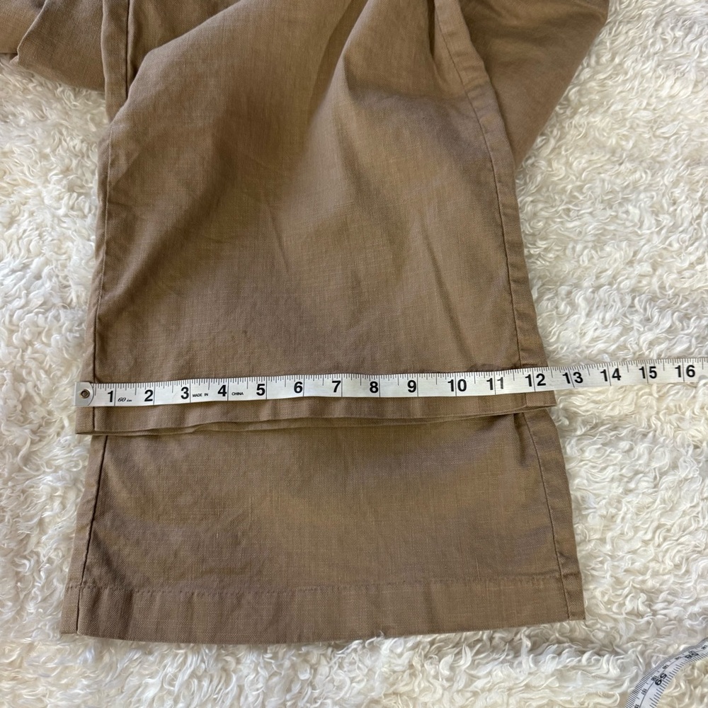 Level 99 Tallulah Wide Leg Linen lyocell Trousers Pants in Sandcastle Khaki 31 - Picture 8 of 14